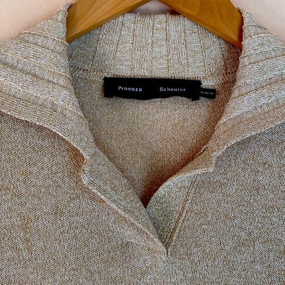 Proenza Schouler metallic ✨knit polo in champagne size M SOLD OUT on website - Picture 14 of 14